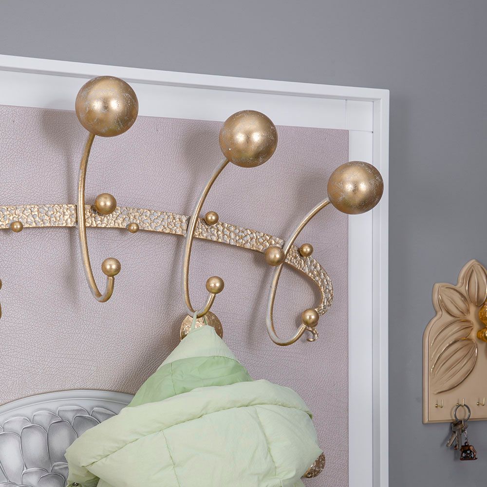 Вешалка настенная Heri 2 Белый Айвори Мраморное золото