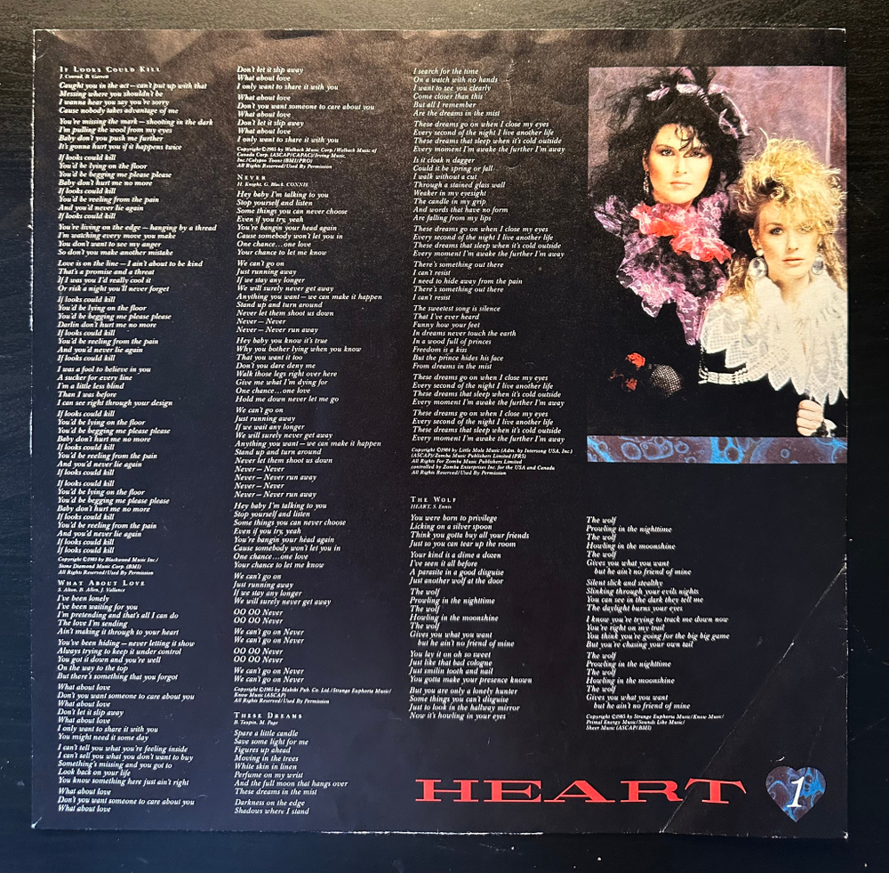 Heart - Heart (Европа 1985г.)