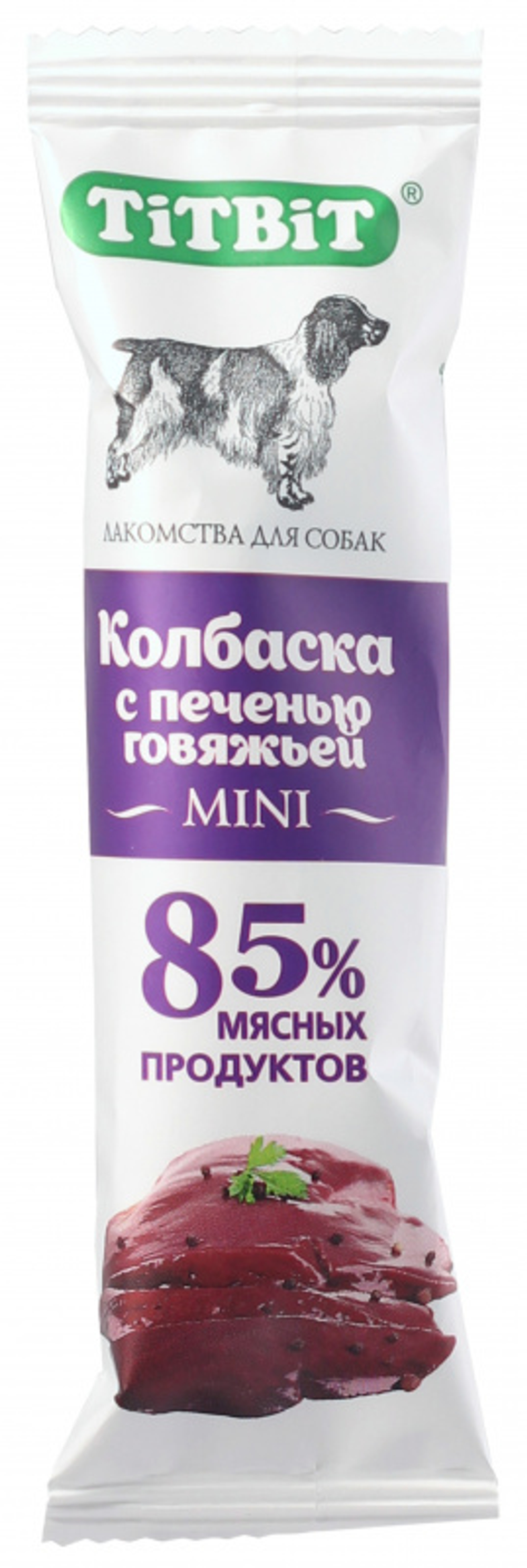 TitBit лакомство для собак Колбаска с печенью говяжьей мини 20 гр.