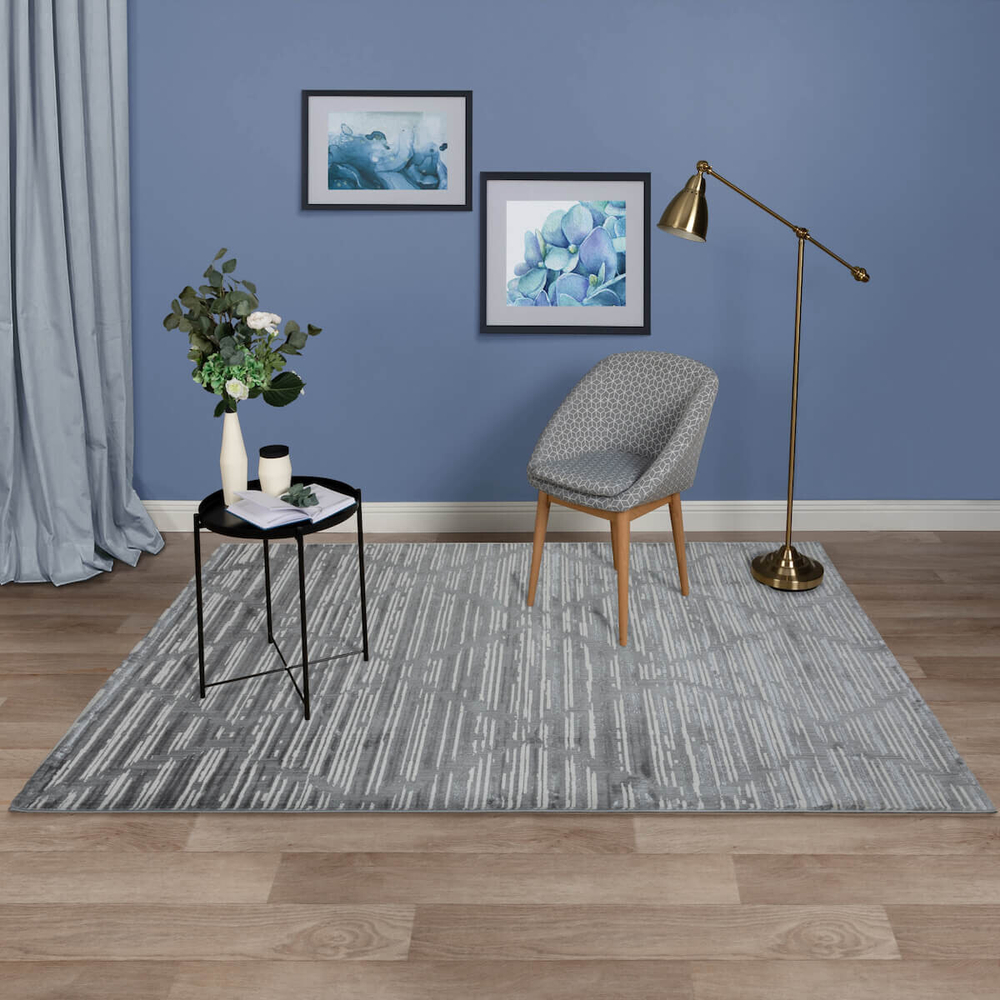 Ковер NIRVANA 0.8*1.5 дизайн B0829A GREY/GREY