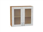 Шкаф верхний с 2-мя остекленными дверцами Лофт