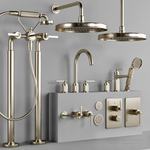 Cмеситель для раковины Gessi Venti20, с зонтичным изливом, донный клапан, цвет Nickel PVD
