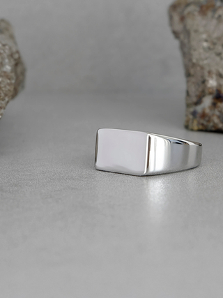 Печатка из стали в минималистичном дизайне