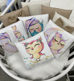 Комплект в кроватку 18 предметов "Совы коричневый", сатин