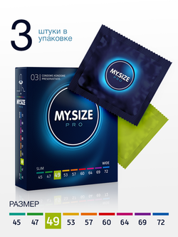 Презервативы MY.SIZE PRO размер 49 - 3шт