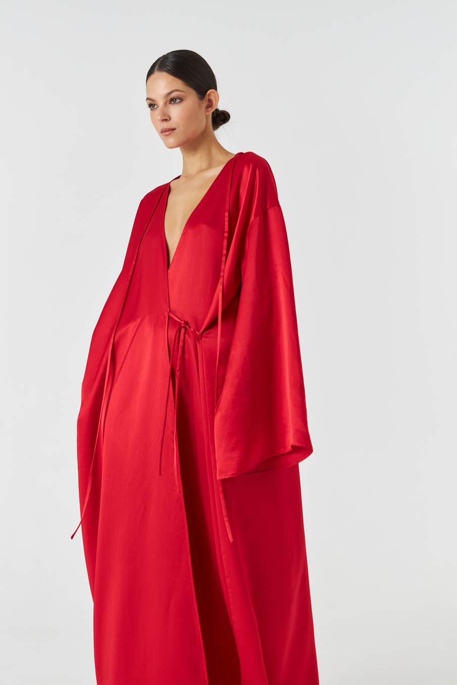 Платье свободное с поясом