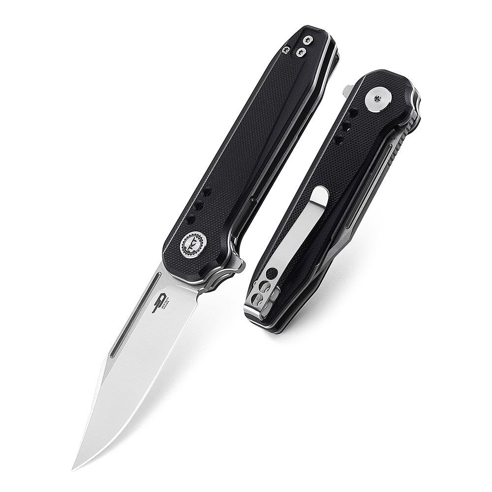 Нож туристический Bestech Syntax сталь 14C28N, рукоять Микарта коричневая