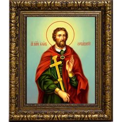 Иоанн Сочавский великомученик. Икона на холсте.