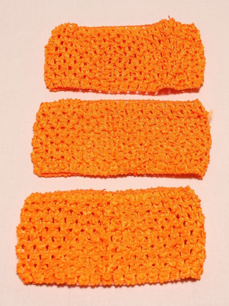 Повязка ажурная, 70 мм, цвет №38 оранжевый кислотный (1 уп = 12 шт)