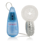 Вибро-набор для пар Elite 5X (5 режимов) (Цвет: прозрачный с серебряным и голубым)