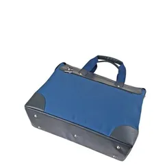 В2601 Сумка деловая, отдел на молнии, цвет черный/синий 34х42х16см