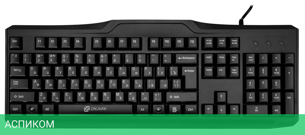 Клавиатура Oklick 170M USB черный