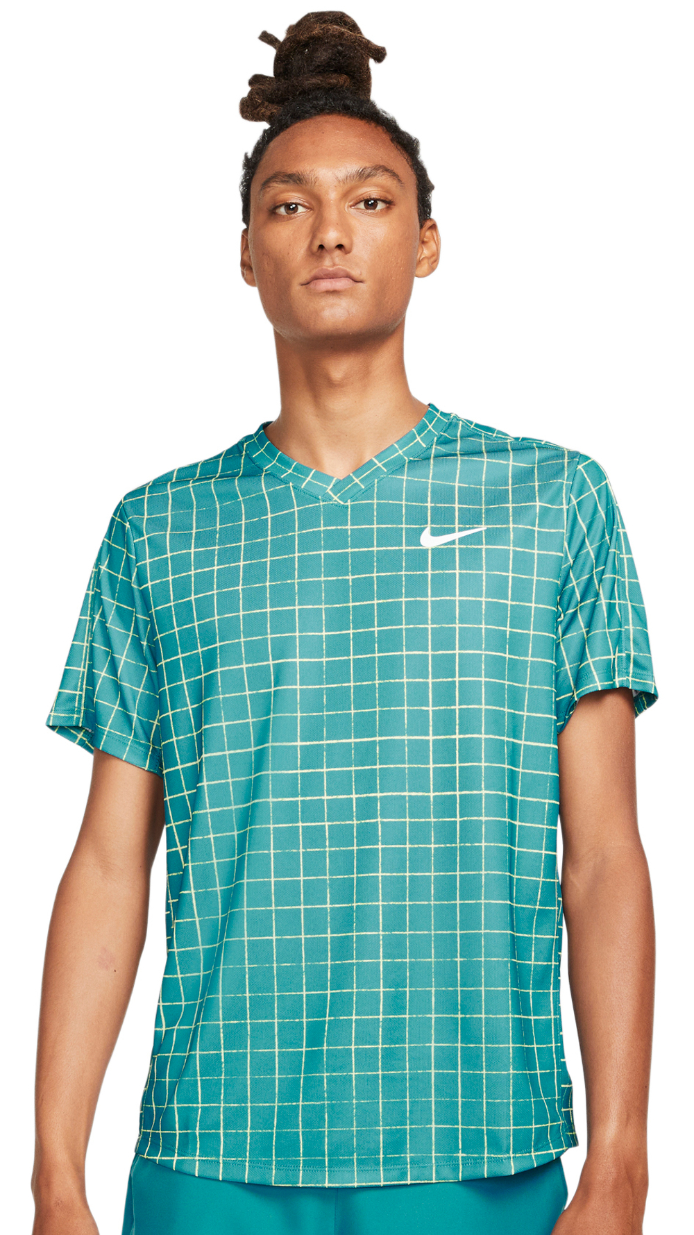Мужская теннисная футболка Nike Court Dri-Fit Victory Top Print M - riftblue/white