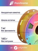 Пластик Polymaker Panchroma Translucent PLA 1,7 5mm 1kg Rainbow