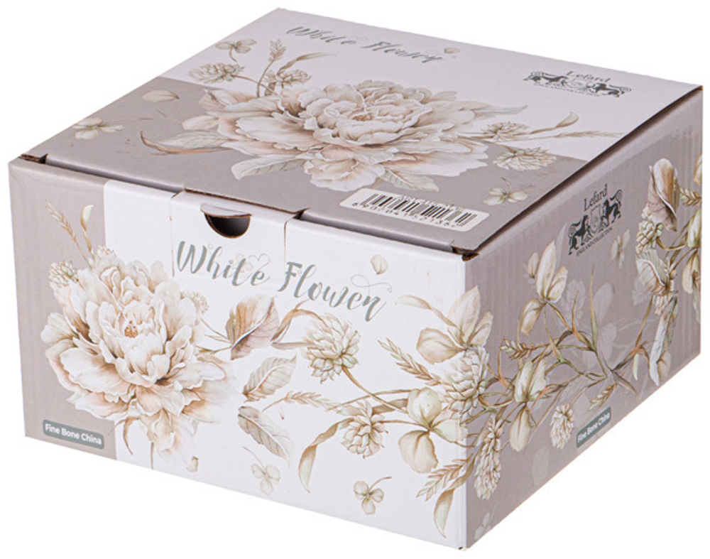 Пара чайная Lefard White flower 330мл фарфор,серый