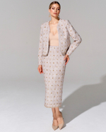 Укороченный жакет из премиального твида