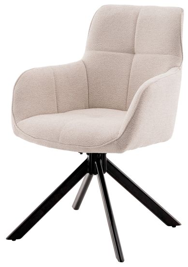 Стул обеденный Edme крутящийся, кремовый