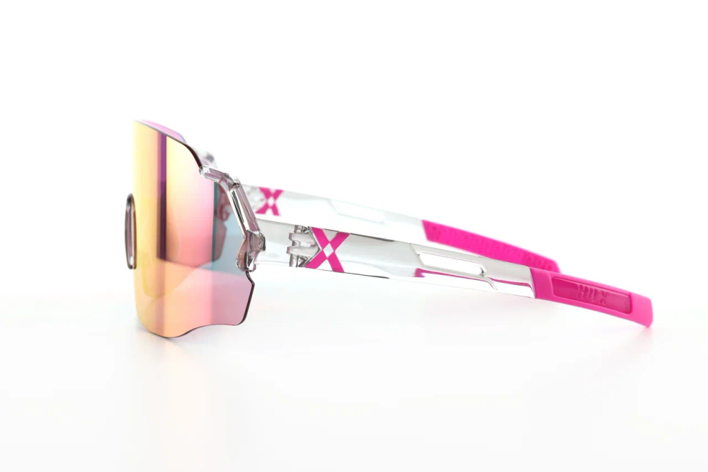 Спортивные очки HILX Savage (L) Shiny Crystal Grey Pink / Pink Lens