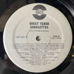 Винтажная виниловая пластинка LP Placido Domingo, Luciano Pavarotti, Great Tenor Cabalettas (США 1980)