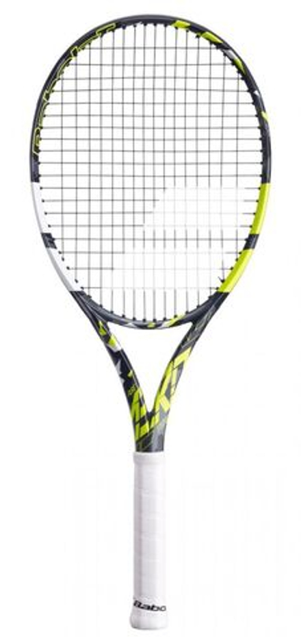 Теннисная ракетка Babolat Pure Aero Team - grey/yellow/white + Струны + Натяжка