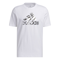 Мужское теннисное поло adidas Power Logo Foil T-Shirt Men - White, Grey