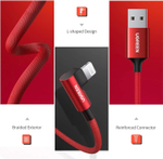 Кабель USB 2.0 - Lightning 8-pin, 90°, 1m, UGREEN 60555