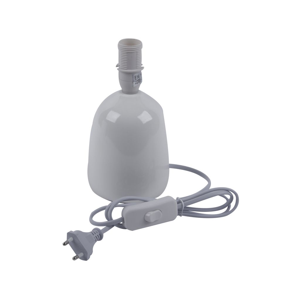UML-B305 E14 WHITE Светильник настольный декоративный под лампу Е14. 40W. Механический выключатель. Белый. ТМ Uniel