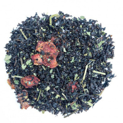 Черный чай BERRY-TEA "Земляника со сливками"  | 18гр под стакан | Эконом