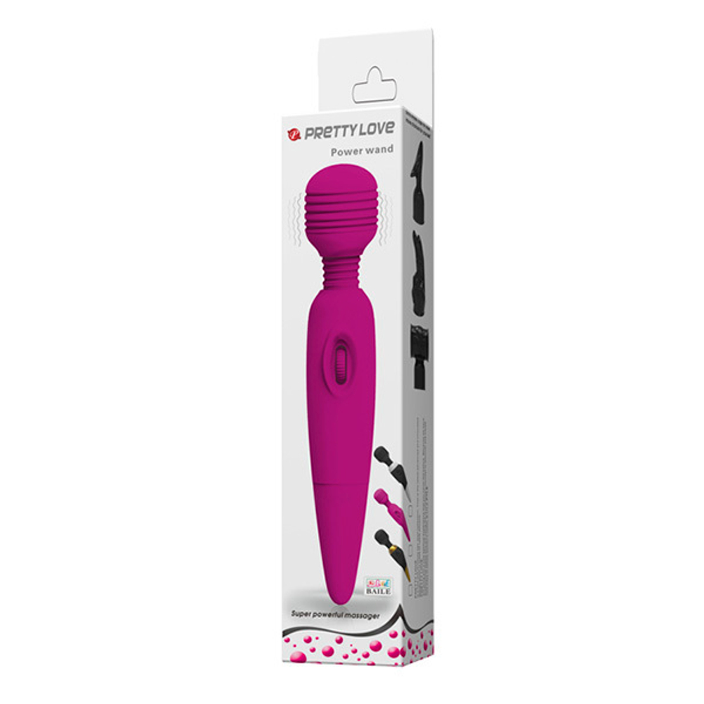 Лиловый вибромассажер 25см Pretty Love Power Wand BW-055009-1