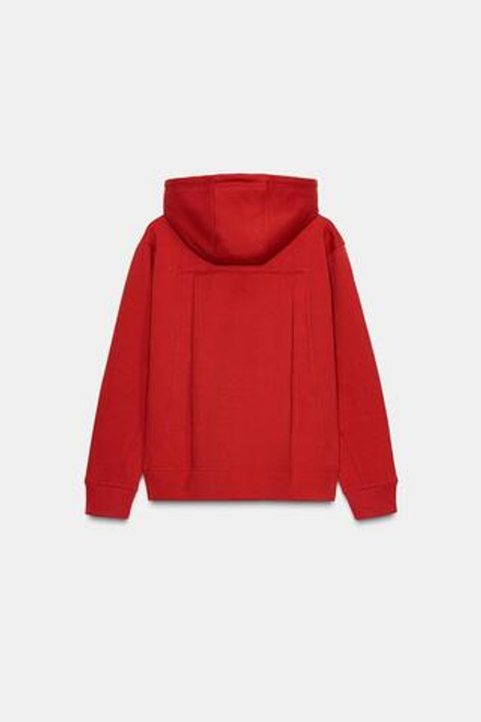 ZARA ХУДИ OVERSIZE С КАПЮШОНОМ, КРАСНЫЙ