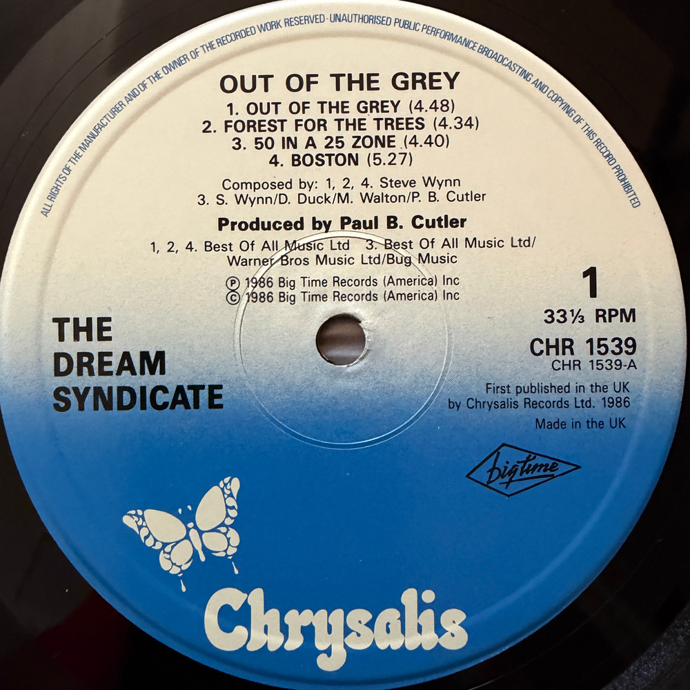 The Dream Syndicate ‎– Out Of The Grey (Англия 1986г.) Т