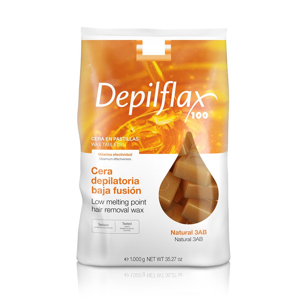 Горячий воск для депиляции Depilflax, Натуральный (в брикетах), 1 кг