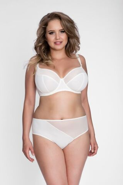 Бюстгальтер с мягкой чашкой plus size из микрофибры и двойной сетки (Размер: 100F) (Цвет: черный)