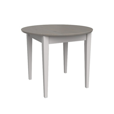 Стол обеденный круглый раскладной Форест 90/125 (белый воск/антрацит)