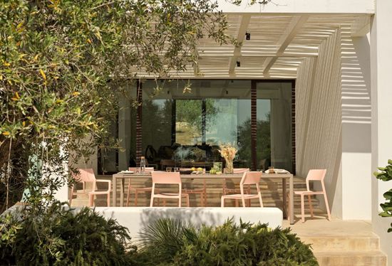 Стул Trill Bistrot пластиковый розовый Nardi Италия