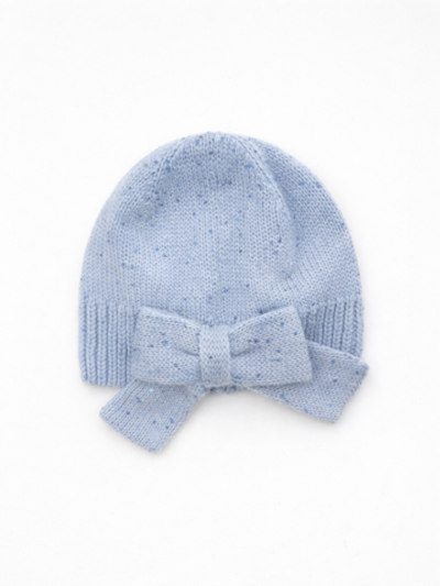 Шапка с бантиком, Голубой