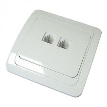 Розетка телефонная 2-х местная B0134