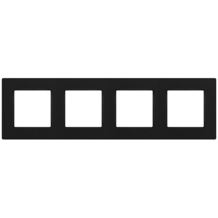 Рамка для розеток и выключателей ЭРА Серия 12 12-5204-05 на 4 поста, Классик, антрацит