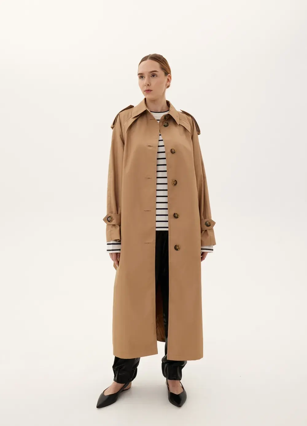 Плащ, бежевый