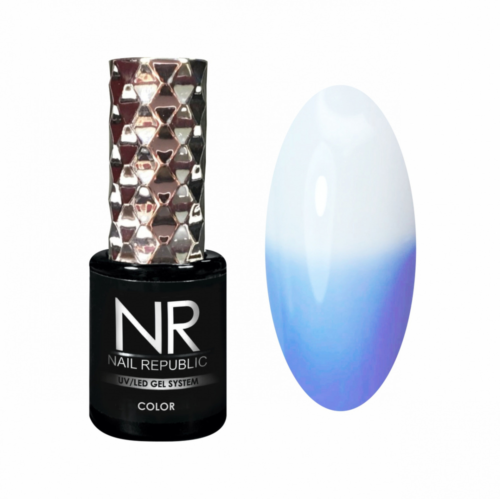 Nail Republic Гель-лак THERMO COLOR 606 Синий-голубой, 10 мл