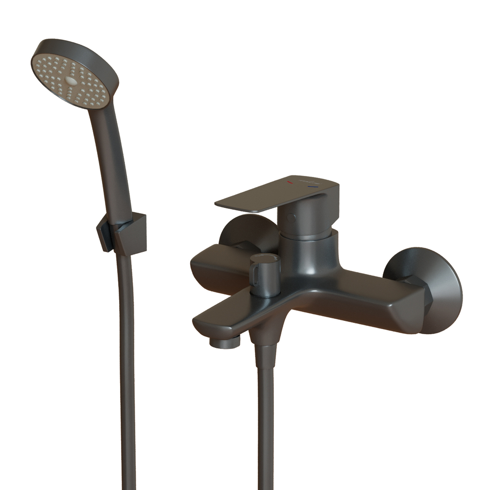 Смеситель для ванны 35k MIXLINE ML15-01GR ГРАФИТ