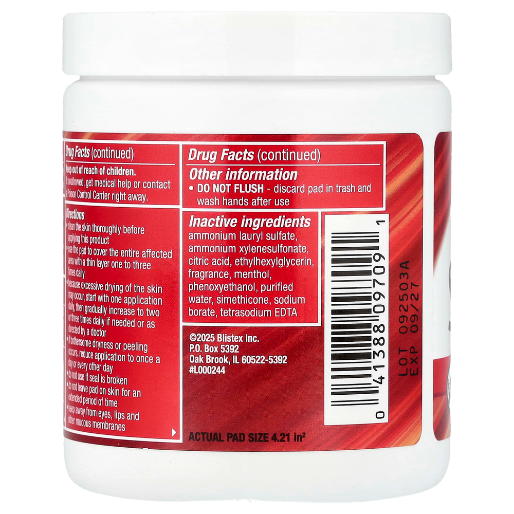 Stridex, Maximum, диски от акне, без спирта, 90 дисков