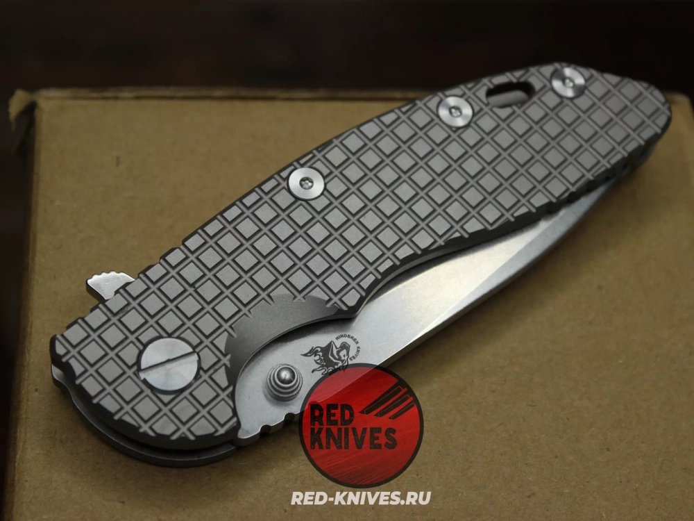 Нож HINDERER XM-18 SPEARPOINT Slicer TITANIUM - фрезеровка волны RK-474