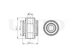 Сайлентблок заднего нижнего поперечного рычага UNIO RMP-20718