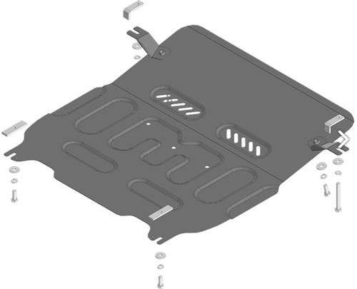 Защита стальная 2 мм Д,КПП для Honda Stepwgn; FWD; V=1,5; АКПП; 2015-2022 Motodor.70813