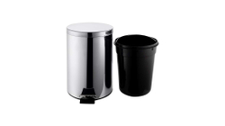 Урна мусорная с педалью, хром, NV-BIN12L, NV 12 Л.