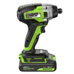 Винтоверт ударный акк. Greenworks GD24ID3, 24V, б/щет, 0-2800об/мин, 4000уд/мин, HEX 1/4, 300Нм, 3 режима,1x2Ач,ЗУ,кор (3802807CUA)