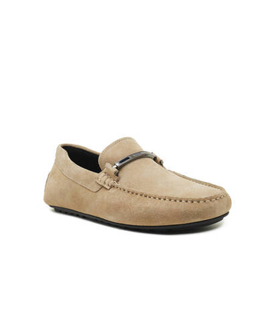 Кожаные мокасины noel_mocc_sdhw BOSS BLACK - бежевый(50517141)