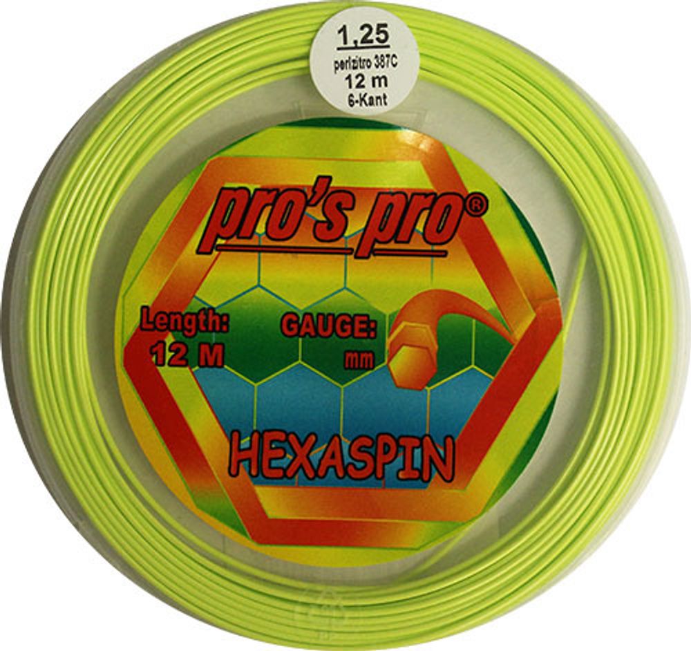 Струны теннисные Pro&#39;s Pro Hexaspin (12 m) - lime