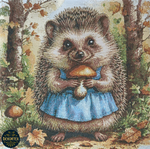 Декоративный гобеленовый чехол для интерьерной подушки Ежиха Татьяна 38*38